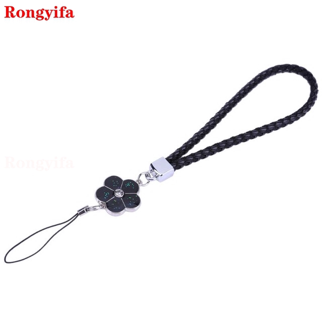 Dây móc chìa khóa điện thoại hình bông hoa nhiều màu sắc tiện lợi