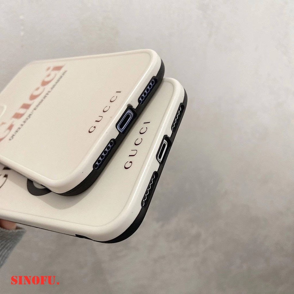 Ốp Lưng Iphone Dẻo Viền Vuông In Hình Gucci, Bảo Vệ Camera IP 7Plus,8Plus,x,xs,xsmax,11,11promax,12,12promax,13,13promax