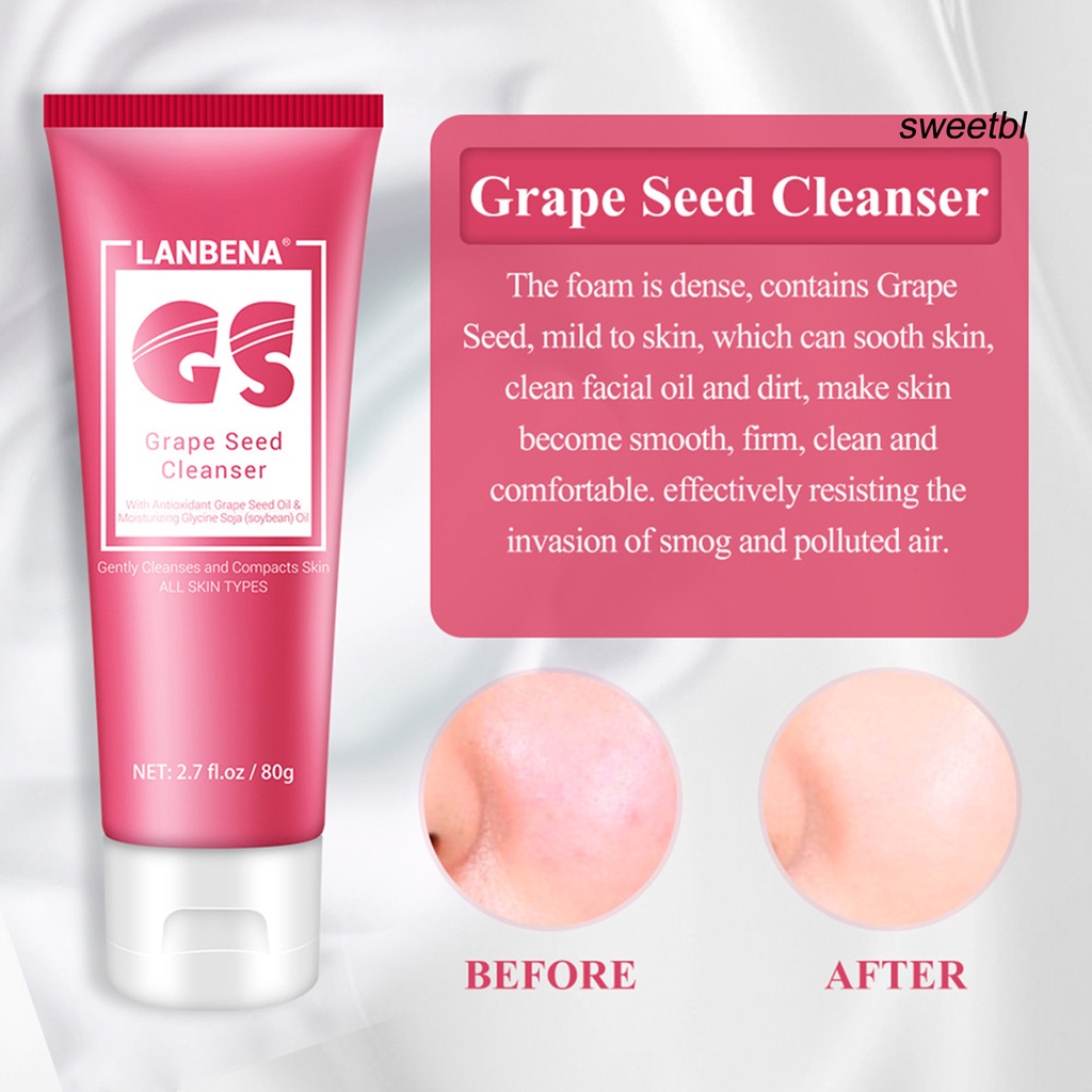 ST LANBENA 80g Grape Vitamin C Cleansing Cream Moisturizing Facial Cleanser