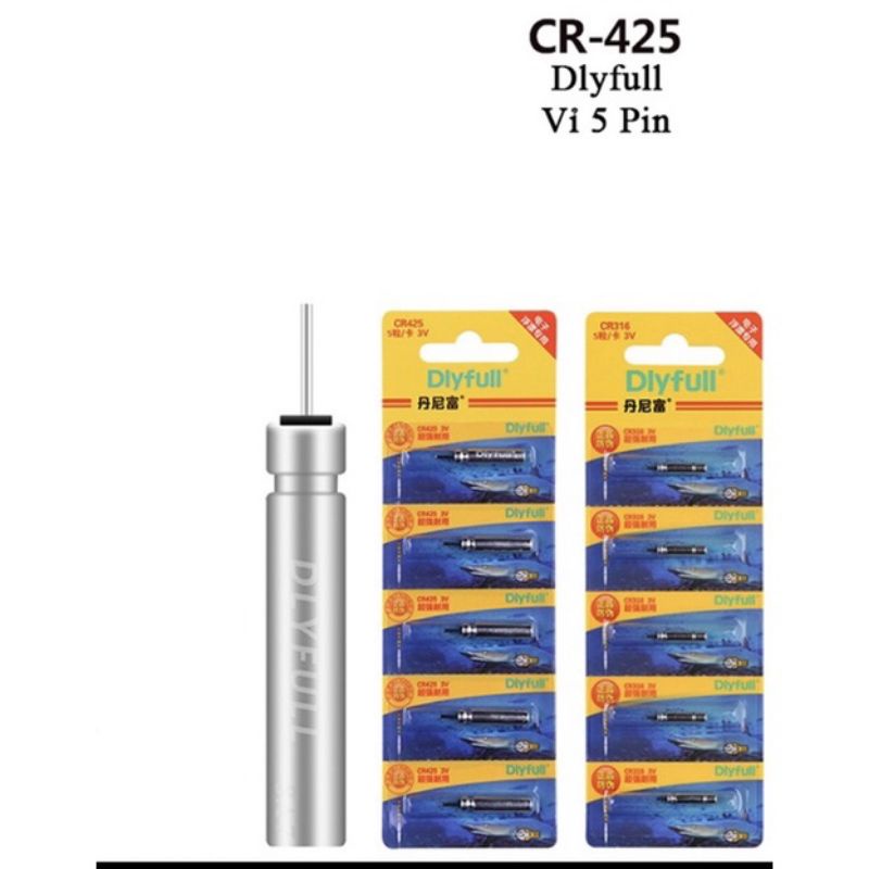 Combo 5 quả Pin Điện Tử CR-425 ( Vỉ 5 quả ) Chuyên lắp phao câu đài câu đêm