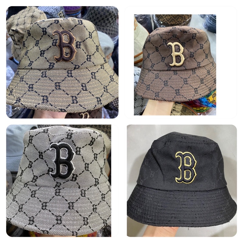 Nón bucket nam nữ, nón bo cụp thêu logo chữ B thời trang