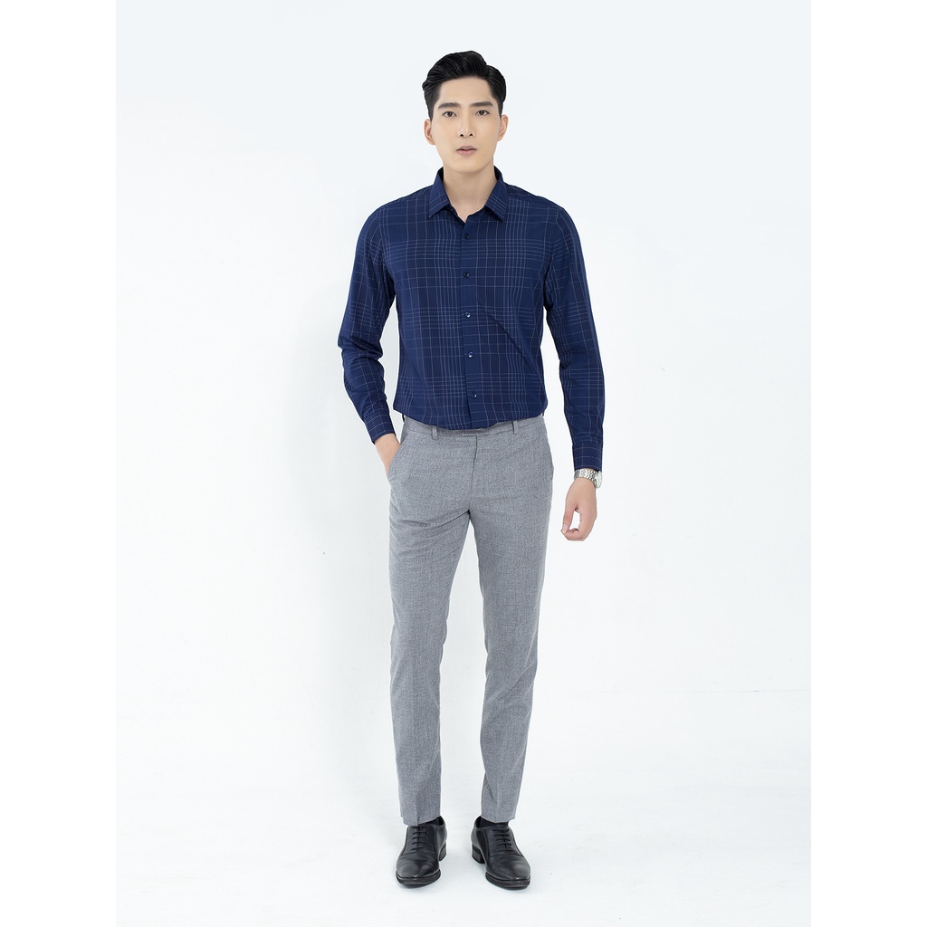 Áo Sơ Mi Nam Dài Tay ARISTINO ALS22001 Somi Công Sở Cao Cấp Màu Xanh Tím Than Kẻ Chất Sợi Sồi Mềm Mát Dáng Ôm Không Túi | BigBuy360 - bigbuy360.vn