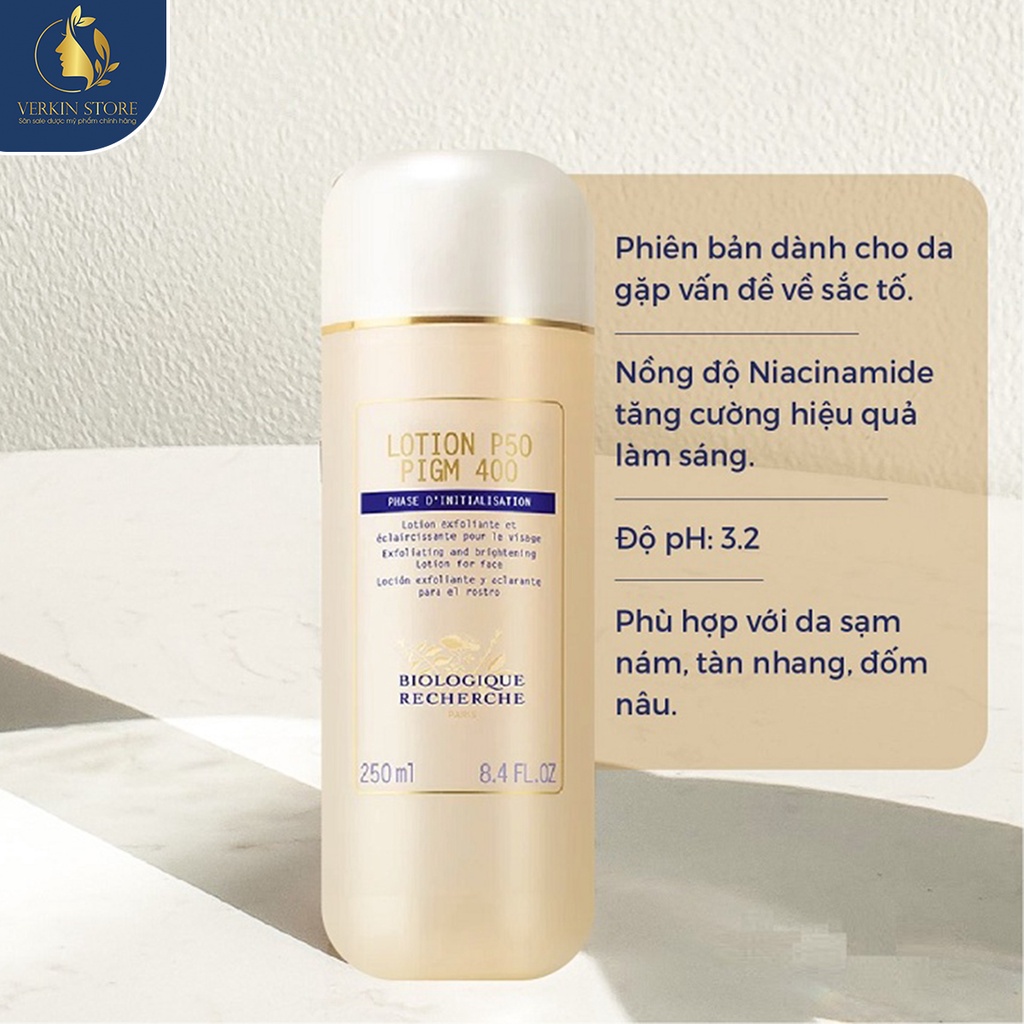 Lotion dưỡng da Biologique Recherche P50 Pigm 400 phục hồi làn da - Verkin Store