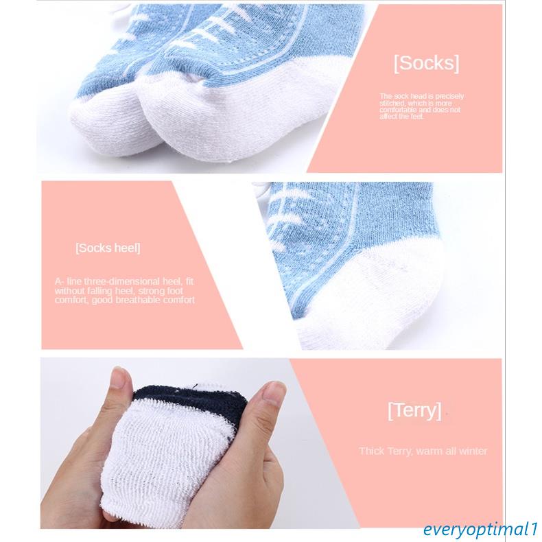Vớ Cotton Cho Bé Từ 0-12 Tháng Tuổi Hình Đôi Giày