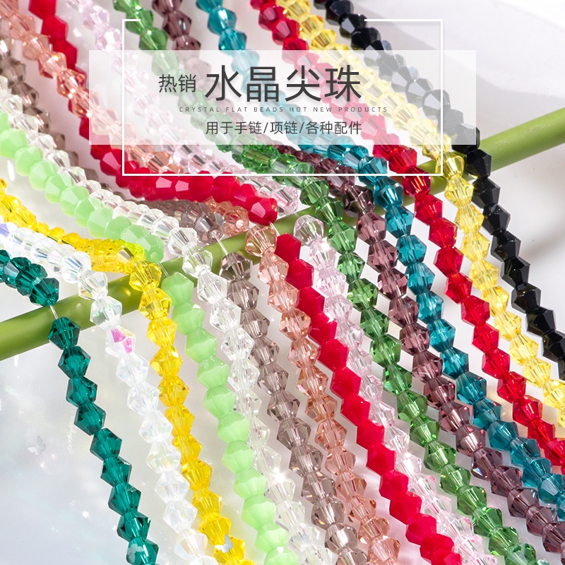 Hạt Cườm Thủy Tinh Mũi Nhọn Thủ Công Thời Trang Mới DIY