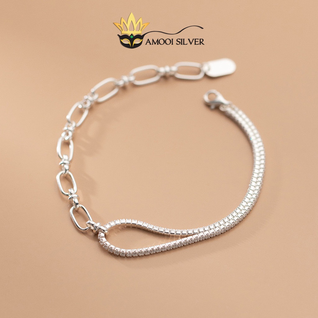 Lắc Tay Bạc S925 Xích Nạm Đá - Amooi Silver AT117