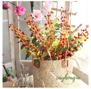 Cây giả - Cành Chuỗi Ngọc Decor 70cm