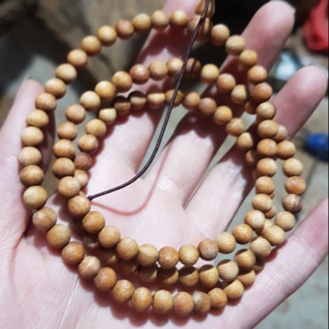 Tràng 108 hạt 6li gỗ Hoàng Đàn tuyết Lạng Sơn.