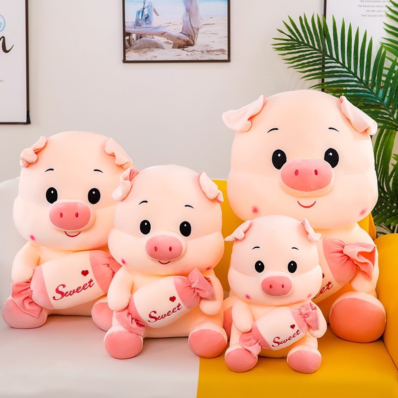 THÚ BÔNG HEO ÔM KẸO SIÊU ĐÁNG YÊU ĐỦ SIZE
