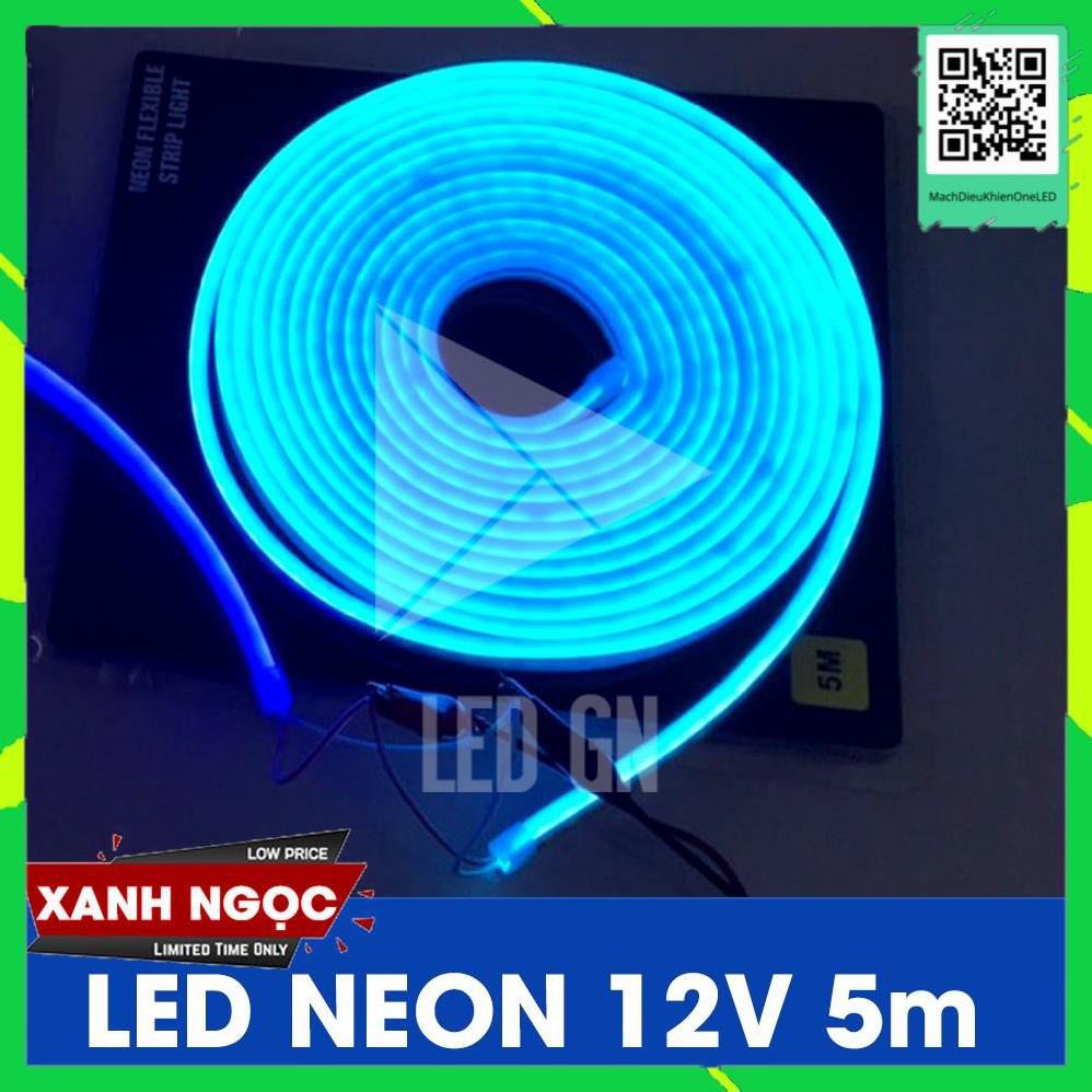 LED Dây Neon Dẻo 12V 5m - Đủ 8 Màu