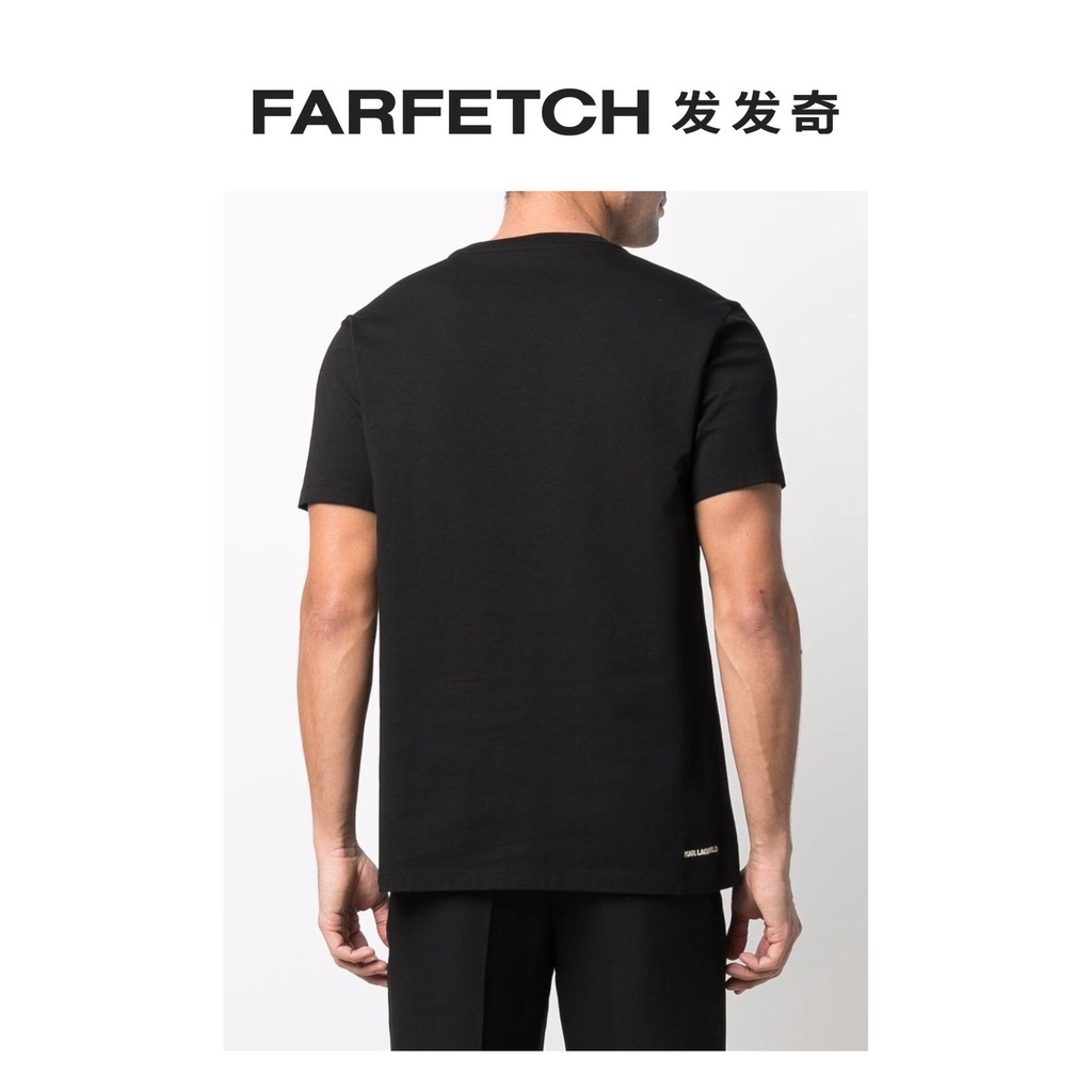 Áo Thun cotton Cổ Tròn Ngắn Tay In Chữ Karl 2022 Thời Trang Unisex