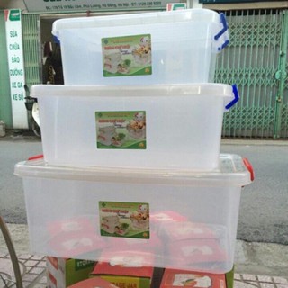Thùng nhựa trong suốt ⚡️FREESHIP⚡️ Việt Nhật dẻo dai 10L, 15L, 30L