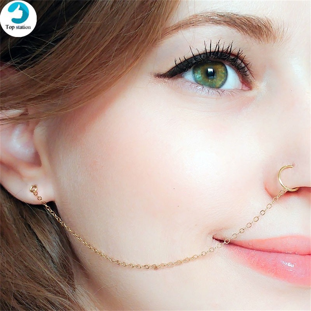 Khuyên mũi dây xích tua rua phong cách retro quyến rũ