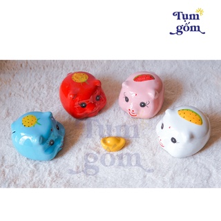 Heo đất tiết kiệm cho bé (size bé), lợn đất sứ đẹp BÁT TRÀNG, Ống tiết kiệm đẹp