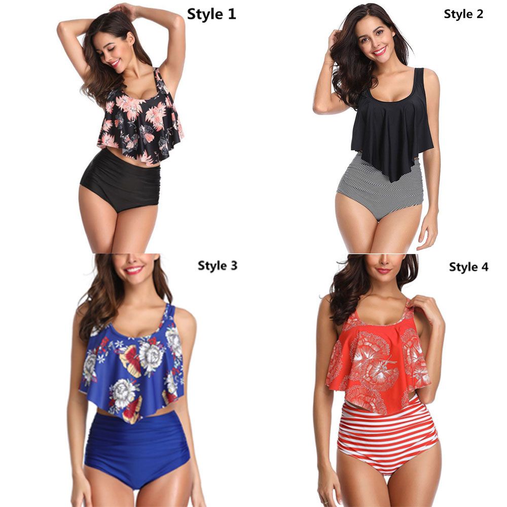 ❀Áo Thun Thiết Kế Đơn Giản Năng Động Thời Trang❀ Bộ Đồ Bơi Bikini Hai Mảnh Lưng Cao Có Đệm Ngực 2021 Cho Nữ | BigBuy360 - bigbuy360.vn