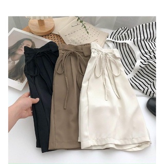QUẦN SHORT VẢI XẾP LY BUỘC NƠ CHÉO CHẤT LIỆU RUBY CAO CẤP