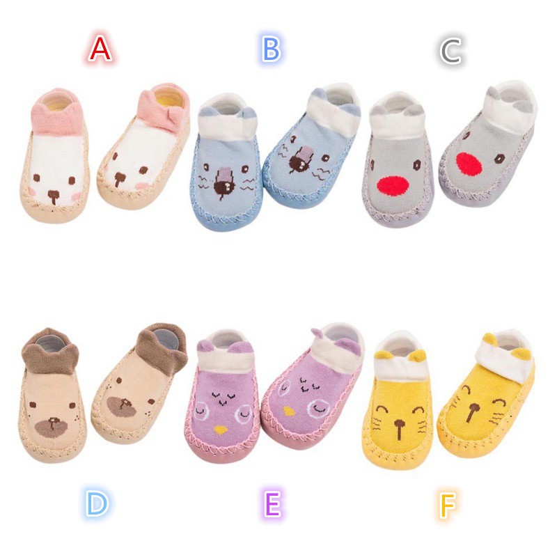 Tất cotton chống trượt hoạ tiết hoạt hình đáng yêu cho bé
