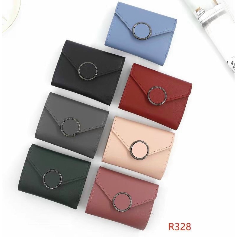 Ví nữ mini 💕ví ngắn hoạ tiết có khoá kéo  nhiều ngăn chất da mềm mịn💕