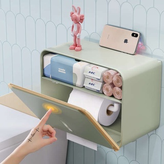 ★ Lấy tay miễn phí đấm giấy hộp khăn giấy phòng tắm không thấm nước treo tường giấy vệ sinh hộp giấy hộp vệ sinh giấy vệ