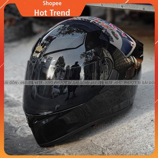 Nón bảo hiểm Fullface đen bóng Royal m138b form AGV siêu ngầu - Mũ Fullface m138 đen bóng chính hãng