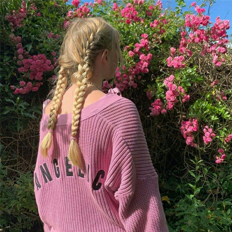 Áo khoác len màu hồng dễ thương 🐷