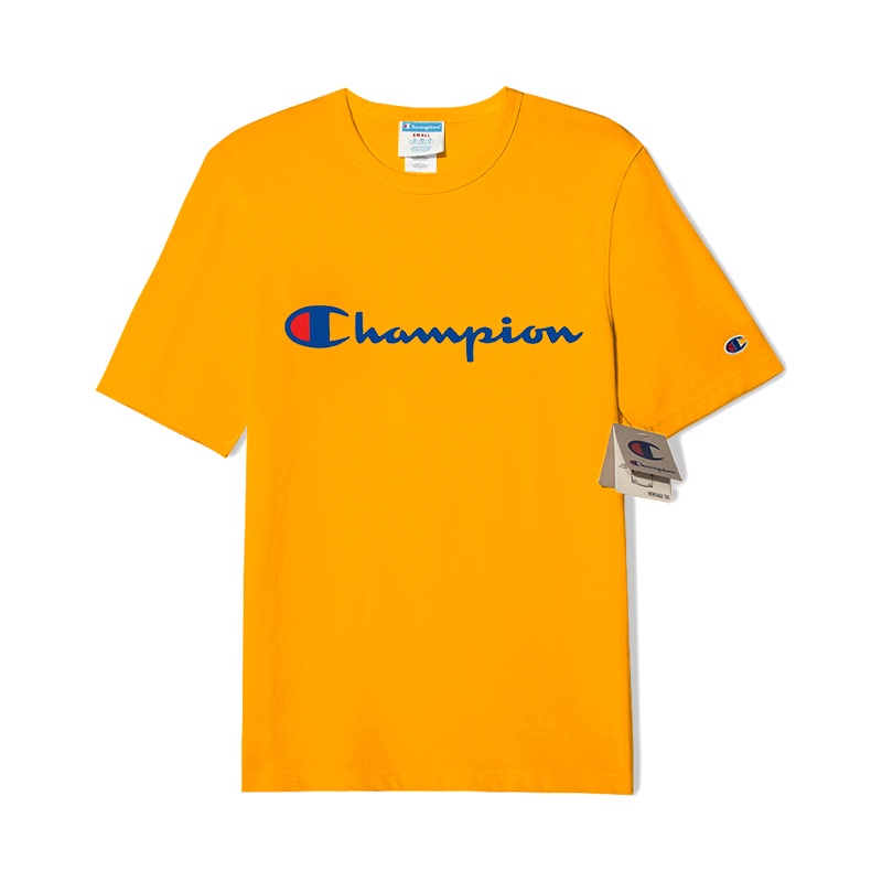 Áo Thun Tay Ngắn Cổ Tròn Dáng Rộng In Chữ Champion Thời Trang Cho Cặp Đôi