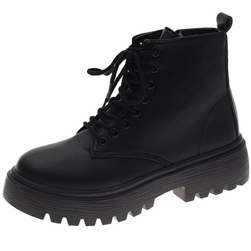 [Mã FASHIONGREEN15 giảm 10% tối đa 30k đơn từ 99k] (Hàng sẵn) Giày bôt nữ lửng buộc dây khóa bên | BigBuy360 - bigbuy360.vn