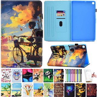 For samsung galaxy tab a 10.1 2019 sm-t515 sm-t510 pu leather case butterfly cover