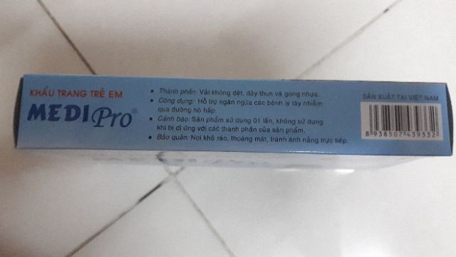 Khẩu trang trẻ em Medipro 3 lớp - 10 cái