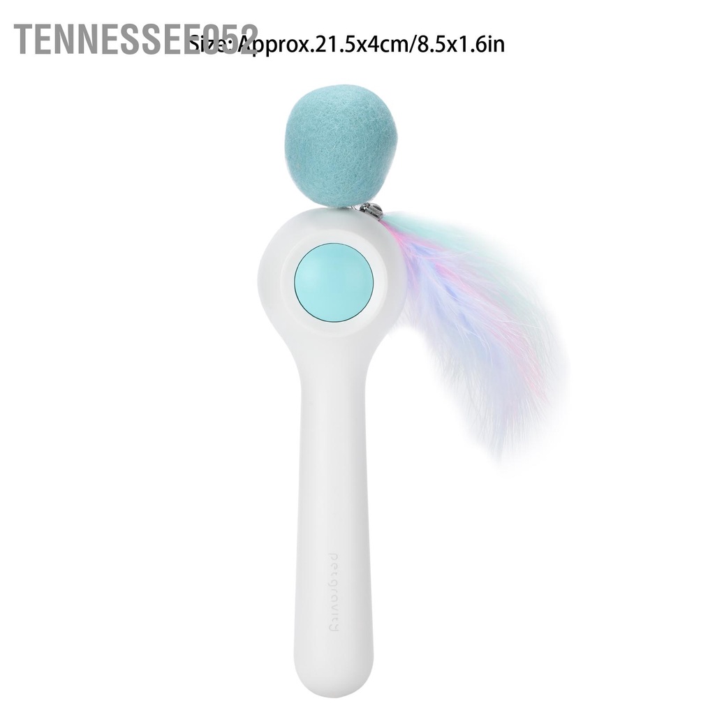 Tennessee052 Cần câu bằng len Loại cần điện tự động Mèo Teaser Stick Lông thú cưng Đồ chơi với Catmint
