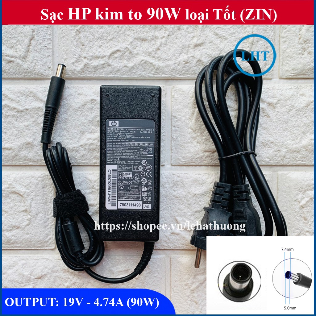 SẠC/ Adapter Laptop HP 19V - 4.74A chân kim to ZIN (Hàng Chất Lượng Cao)
