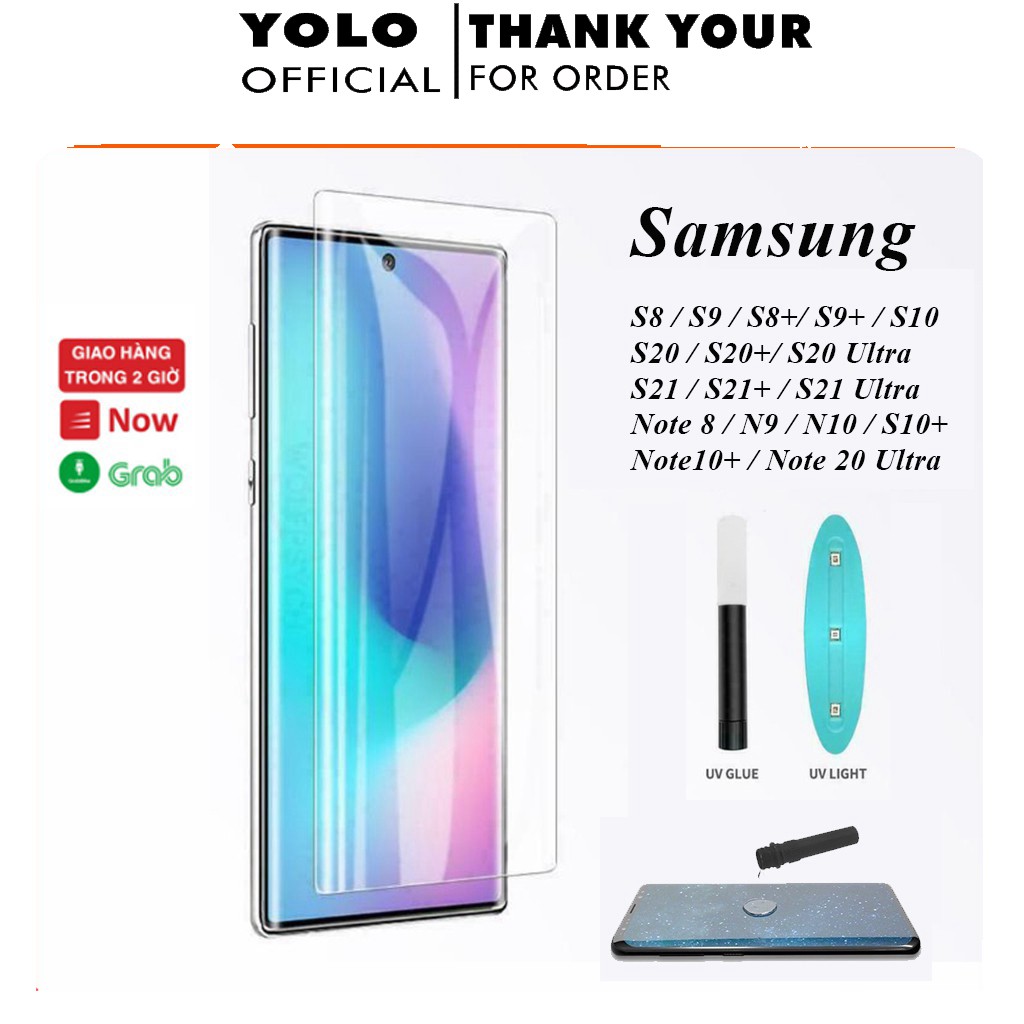 Cường lực samsung Note 10+ Note 10 S8 S9 S8+ S9+ S10 S10+ S20 S20+ S21 S21+ S21Ultra Note 9 Note 8 Note 20Ultra Keo UV