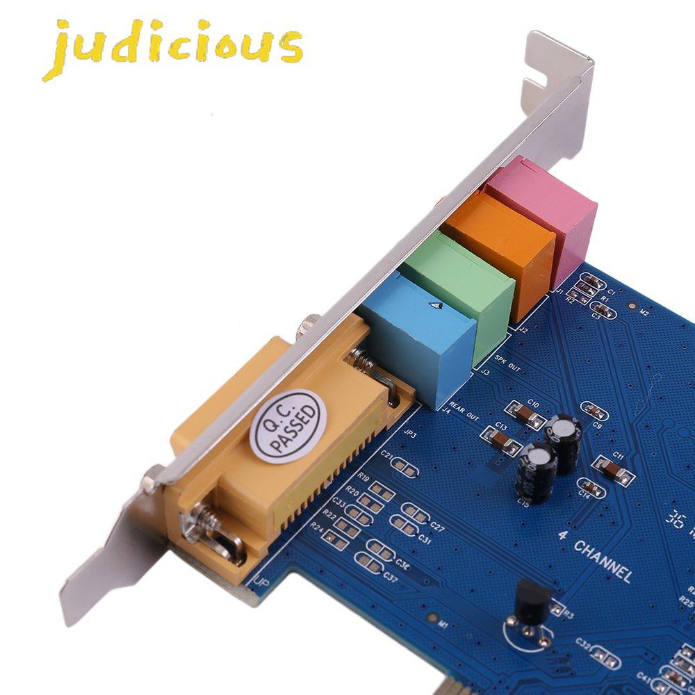 Card Âm Thanh 4 Kênh 5.1 3d Pci Cho Pc Windows Xp / Vista / 7 | BigBuy360 - bigbuy360.vn