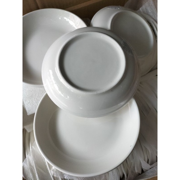 Dĩa sứ trắng size 7 inch