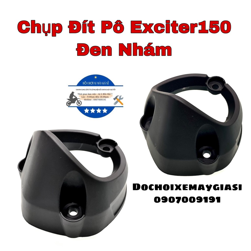 ỐP PÔ- CHỤP ĐÍT PÔ ĐEN NHÁM CHO EXCITER 150 - EX150