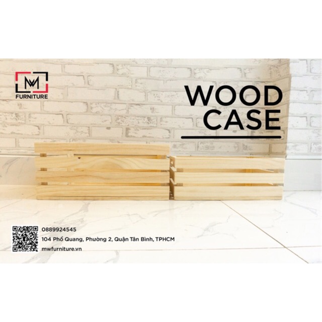 COMBO 4 THÙNG/KỆ GỖ PALLET TRANG TRÍ - WOOD CASE - NỘI THẤT CĂN HỘ