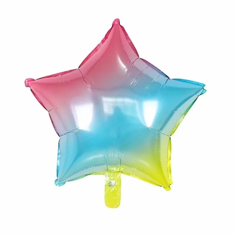 Set 5 Bong Bóng Lá Nhôm Hình Ngôi Sao Năm Cánh Màu Sắc Tinh Khiết Kích Thước 18 inch Trang Trí Tiệc Cưới/Sinh Nhật