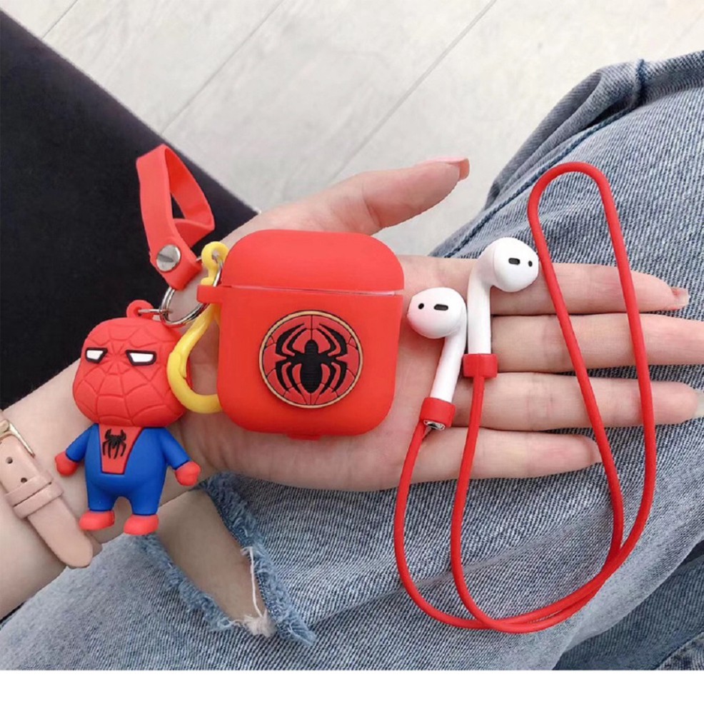 Airpods Case ⚡ Freeship ⚡ COMBO 4 MÓN SIÊU ANH HÙNG ⚡ Case Tai Nghe Không Dây Airpods 1/2/i11/i12/- VipStore89