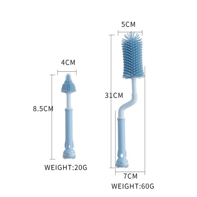 Cọ Rửa Bình Sữa , Núm Ti Silicon 2 Chi Tiết