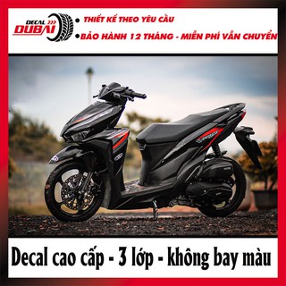 Tem Trùm Xe Vario Đen Cam Cực Đẹp