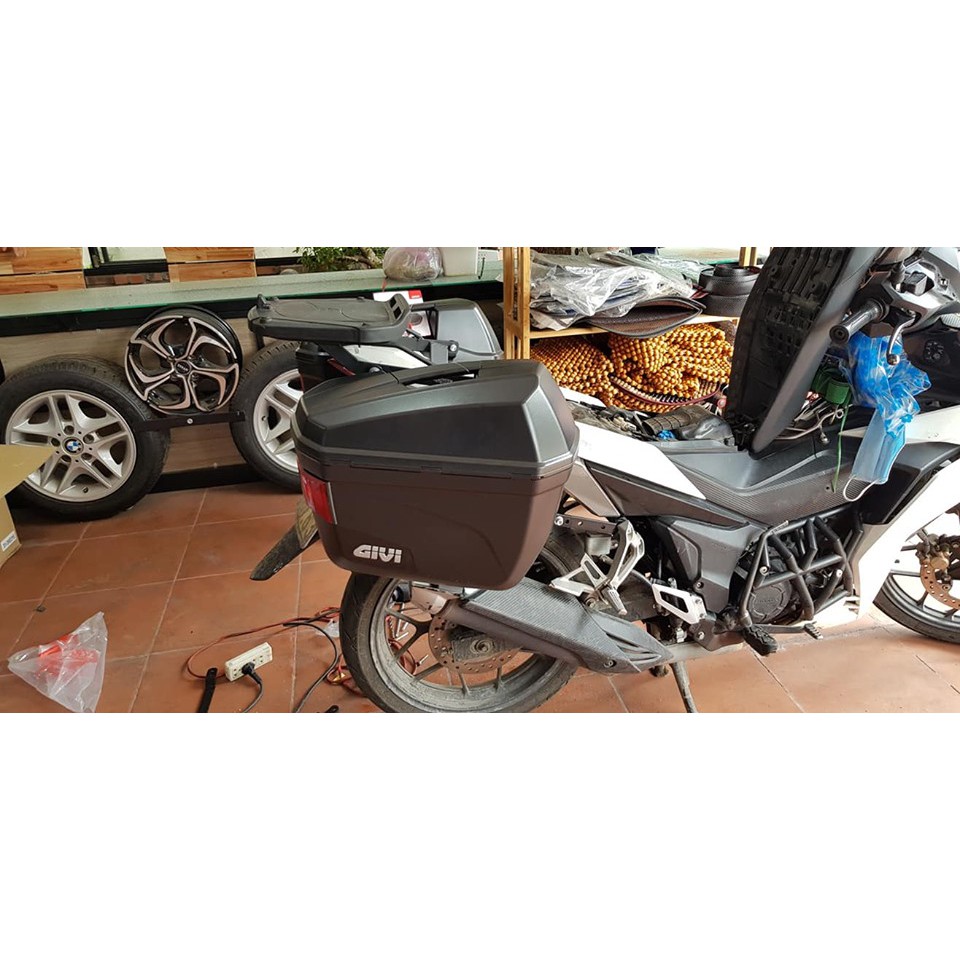 COMBO Thùng hông givi E22N + baga sau cho xe winer V1, X