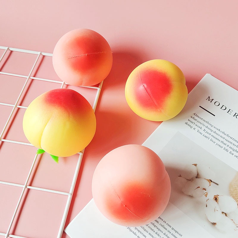 Đồ Chơi Nắn Bóp Đàn Hồi Giảm Stress Hình Quả Đào