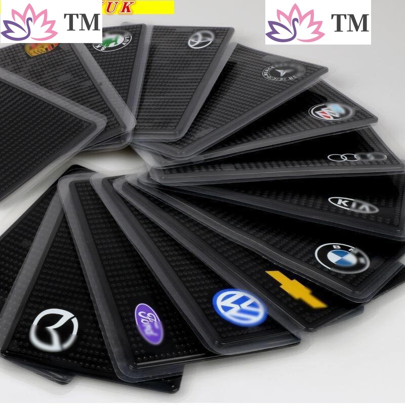 Thảm Silicon Lót Bảng Điều Khiển Xe Hơi Chống Trượt In Logo Mercedes-Benz Bmw Lexus HONDA Audi Volkswagen Ford Mazda