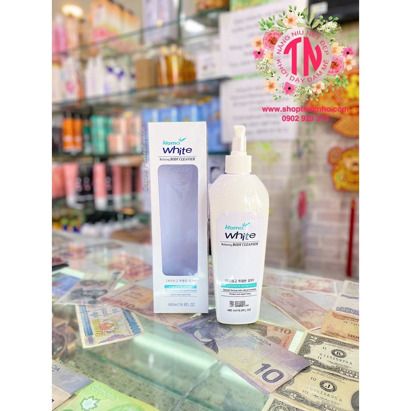 Sữa tắm body trắng da Aroma White Relaxing Body Cleanse - 480ml