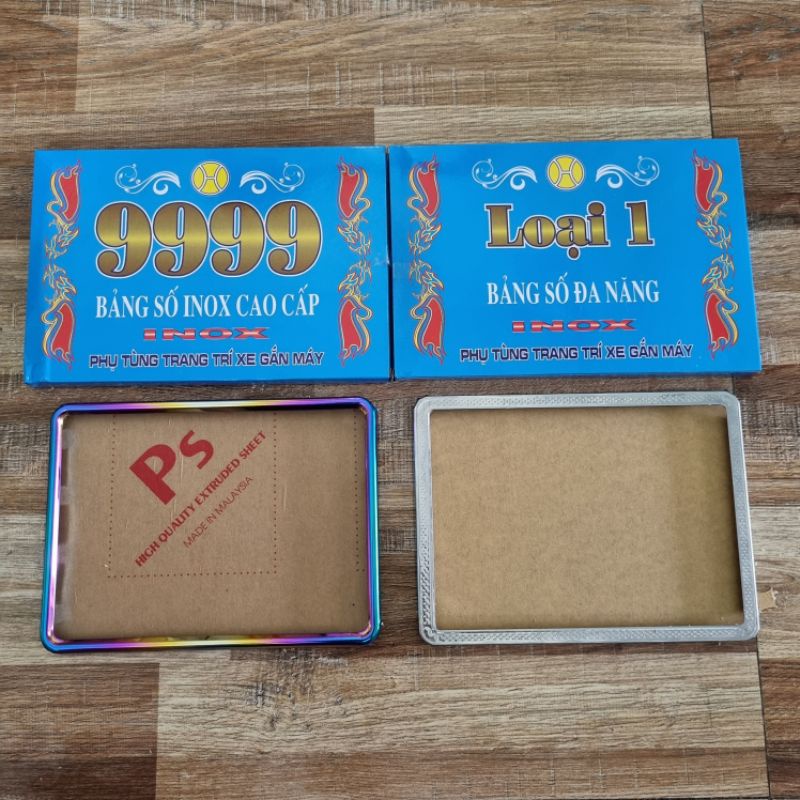 Khung biển số xe máy titan inox dễ dàng lắp tại nhà