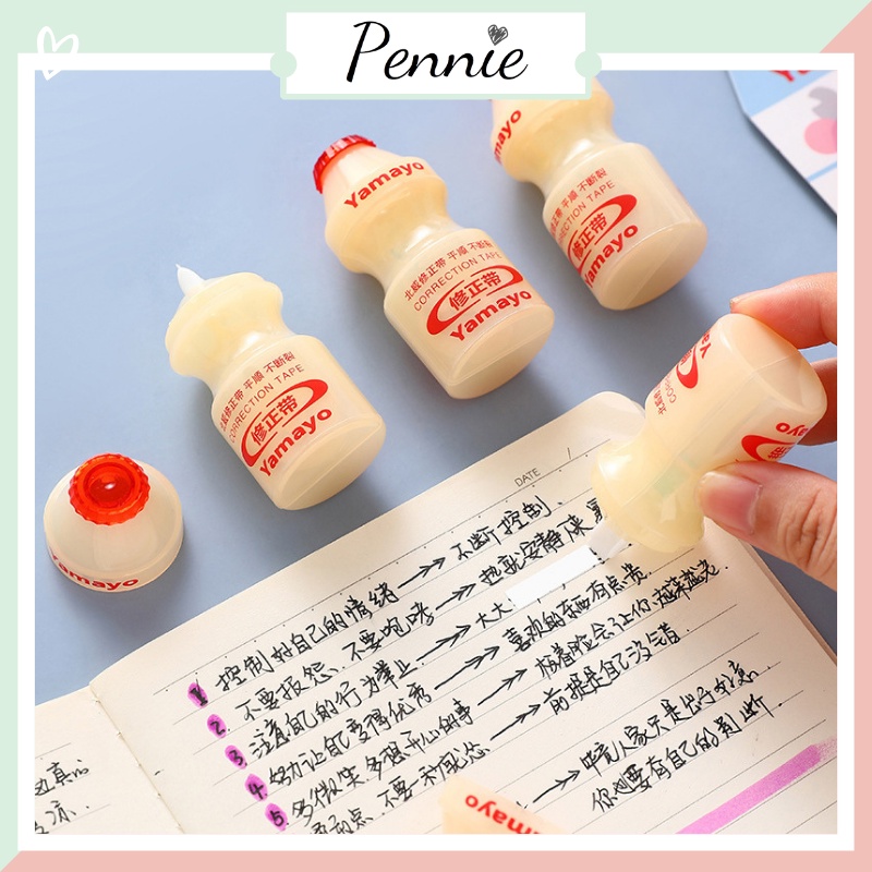 Bút xóa kéo Correction tape Pennie hình hộp sữa Yakult xinh xắn