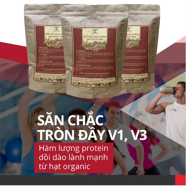 NGŨ CỐC TẬP GYM&YOGA QUEEN NATURE 800GR