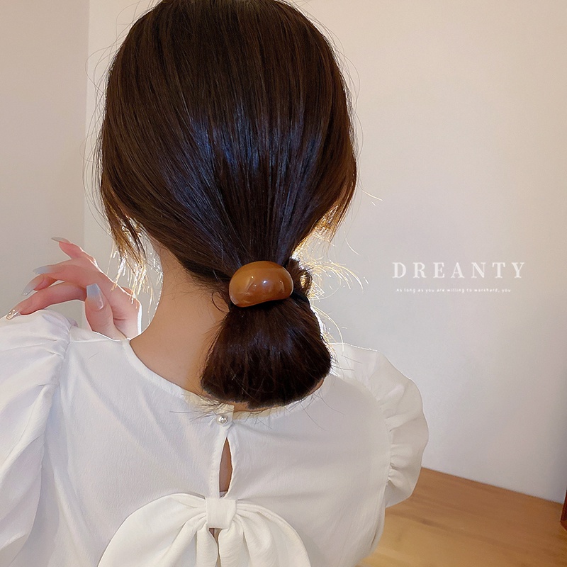 Dây Buộc Tóc Hình Chữ C Đơn Giản Dễ Phối Đồ Dành Cho Nữ