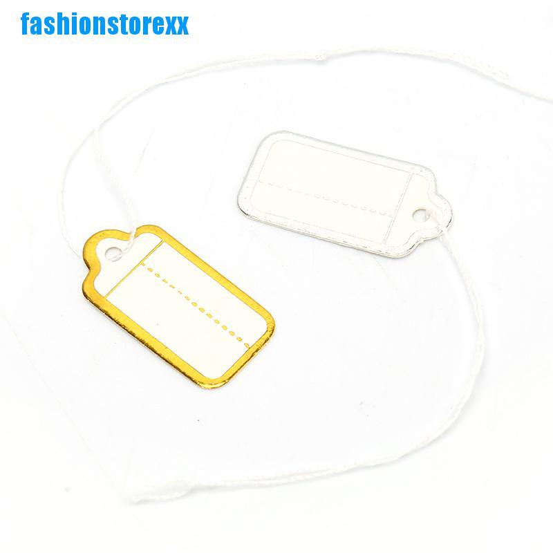 Set 200 Thẻ Giấy Hình Chữ Nhật Trơn Ghi Giá Tiền Trang Sức