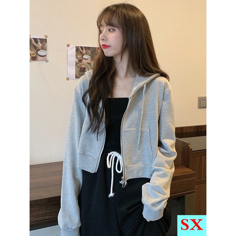 Áo Khoác Cardigan Có Nón Dáng Rộng Phong Cách Hàn Quốc Thời Trang Mùa Thu Hàng Mới Dành Cho Bạn Nữ 2022